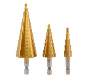 Pakopinių grąžtų komplektas 3 vnt. 4-32mm Hogert HT6D325