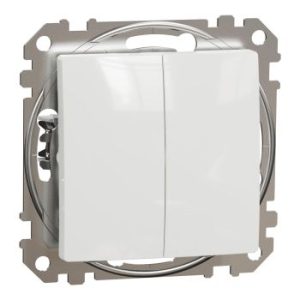Potinkinis jungiklis, dviejų klavišų, baltas, Sedna Design SDD111105