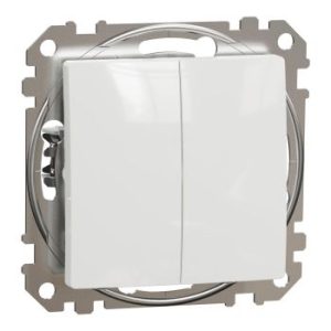 Potinkinis perjungiklis, dviejų klavišų, baltas, Sedna Design SDD111108