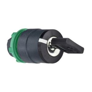 Perjungiklio galvutė juoda su raktu, 3 padėčių, 22mm ZB5AG3