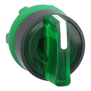 Perjungiklio galvutė žalia su fiksacija, skaidri, 3 padėčių, 22mm ZB5AK1333