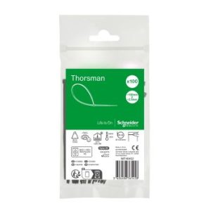Kabelių tvirtinimo dirželiai 100x2.5mm juodi IMT46402 Thorsman